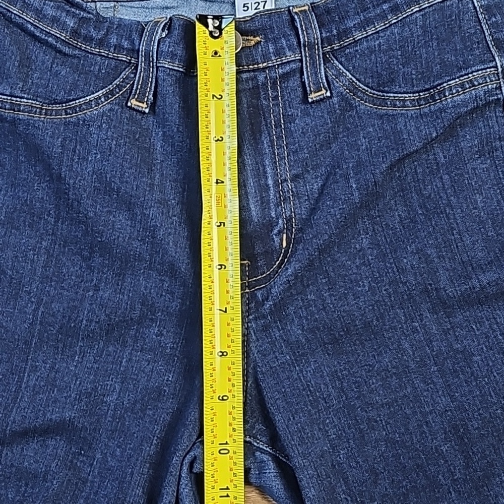 Judy Blue High Rise Super Flare Leg Raw Hem Dark Wash Stretch Denim Jean - Picture 14 of 16